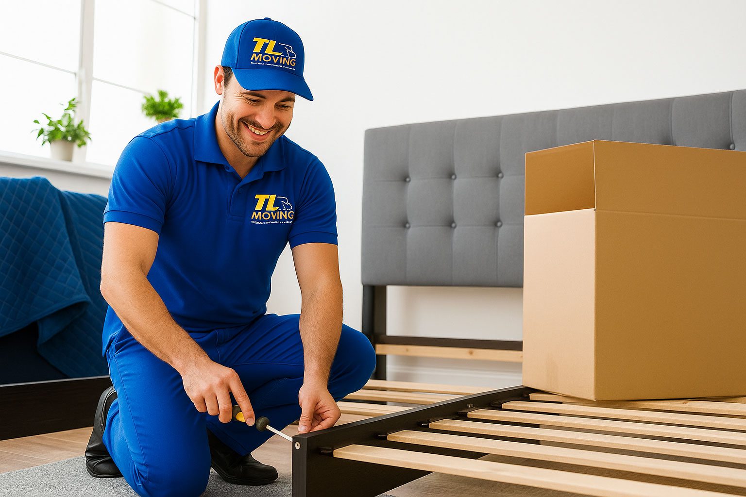 We take care of beds, desks, and more—before and after the move.